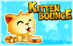 This is a game for bounce with kitten. joy jumping along kitten bounce 